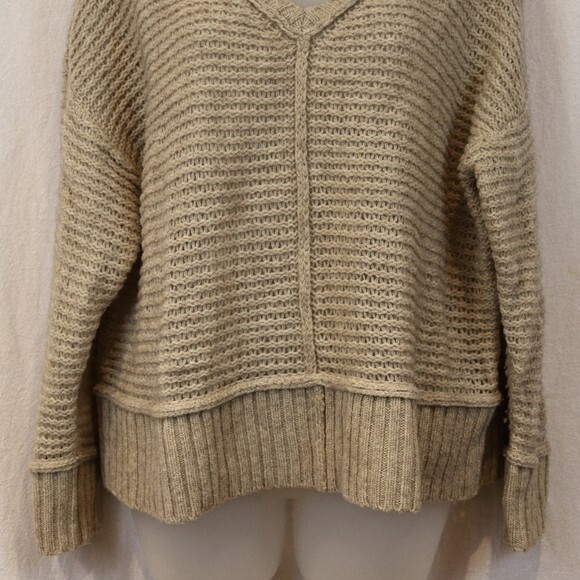 Eileen Fisher Brown Chunky Knit Pullover Sweater 50% Yak 50% Wool LG - Picture 5 of 13